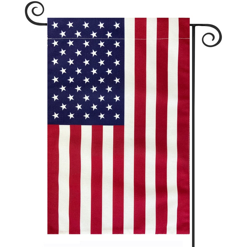 TOPFLAGS American Flag USA Garden Flag 12 x 18 - Patriotic Double Sided Small Flags for Yard - Image 1